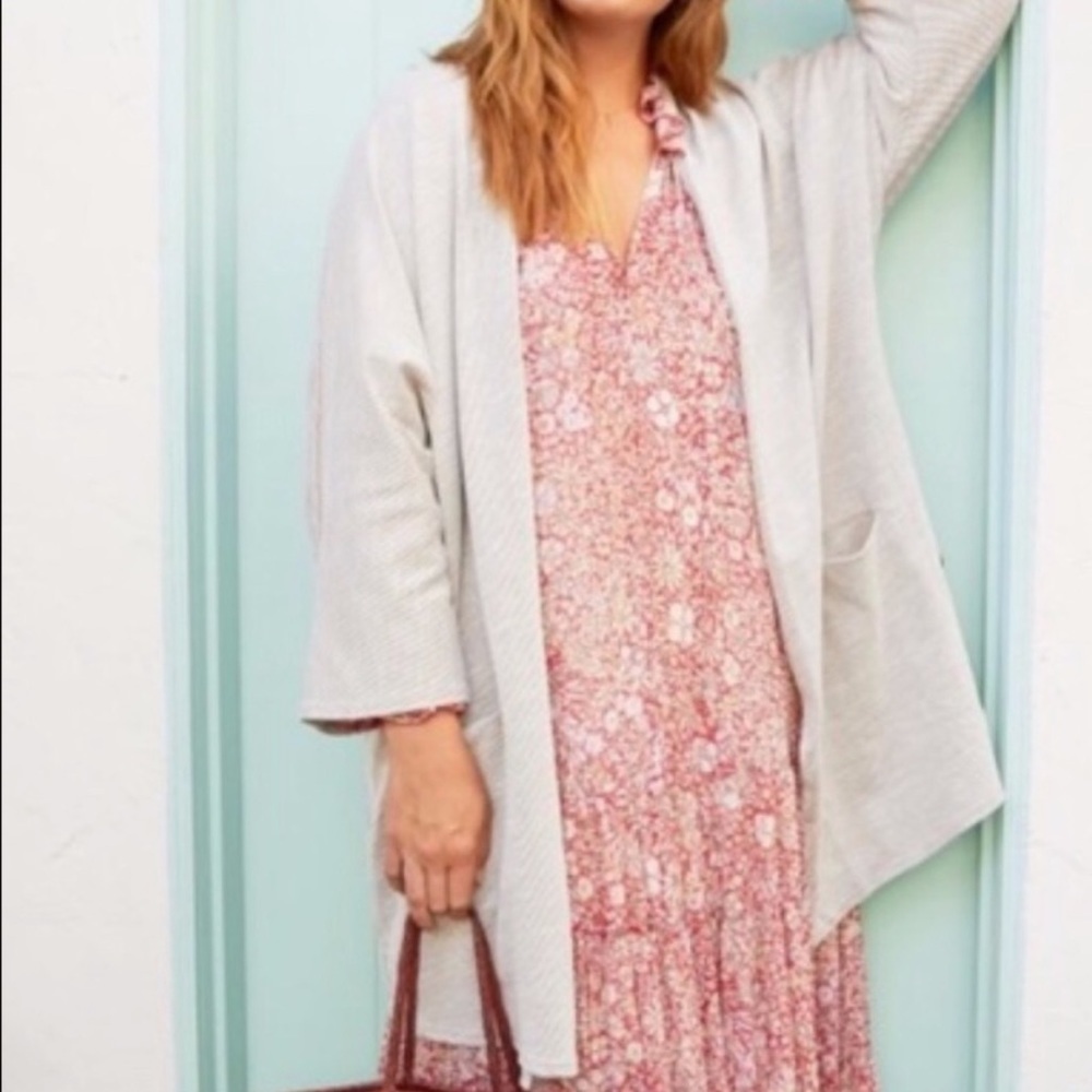 Donnie Ribbed Sandwash Sweater Coat Cardigan